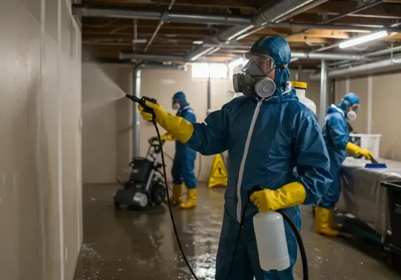 Basement Sanitization and Antimicrobial Treatment process in New Holland, PA